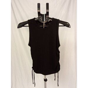 Old Navy Active Women's Black Cropped Drawstring Tank Top Size Small